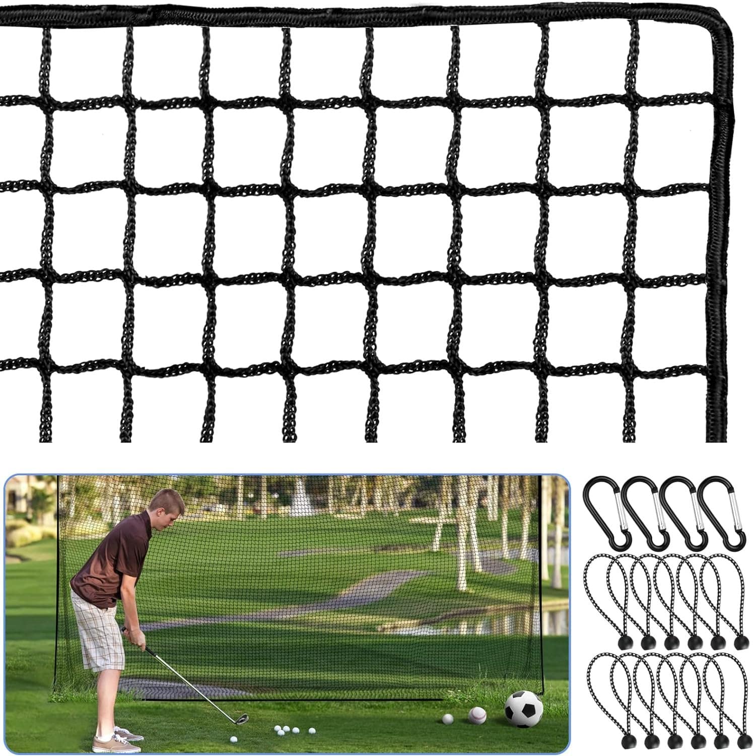 Amazgolf Golf Net,10Ft,15Ft,20Ft,25Ft, 30Ft, 40Ft Golf Practice Net,Sports Practice Barrier Net, Heavy Duty Ball Netting Golf Hitting Net, DIY Ball Net,Baseball Net Hockey Net and Chipping Net Amazgolf Golf Net,10Ft,15Ft,20Ft,25Ft, 30Ft, 40Ft Golf Practice Net,Sports Practice Barrier Net, Heavy Duty Ball Netting Golf Hitting Net, DIY Ball Net,Baseball Net Hockey Net and Chipping Net