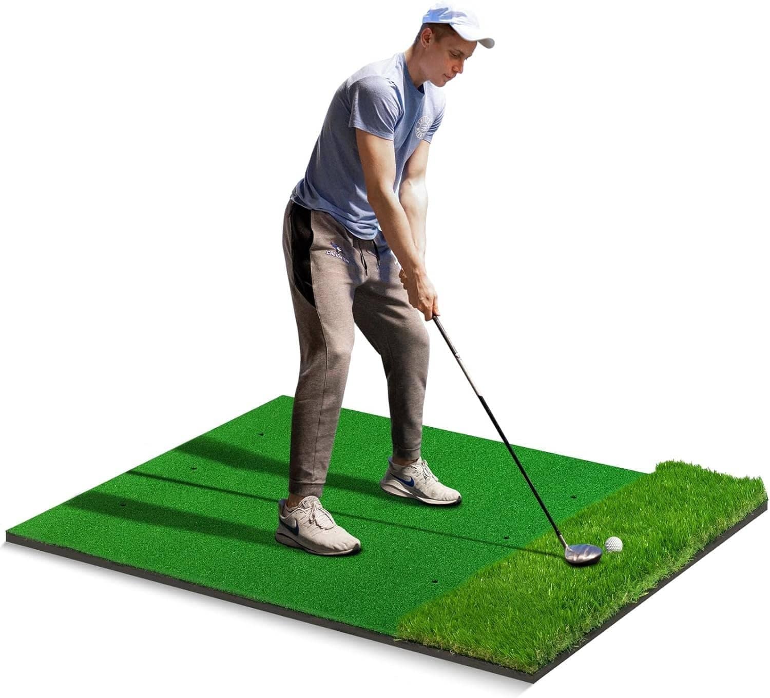 Golf Mat, 5x4ft Thickening Golf Hitting Mats, Premium Impact Golf Practice Mat with Dual Grass Turf, Golf Training Aid for Backyard Driving Chipping Indoor Outdoor Swing - Gifts for Men/Boys Golf Mat, 5x4ft Thickening Golf Hitting Mats, Premium Impact Golf Practice Mat with Dual Grass Turf, Golf Training Aid for Backyard Driving Chipping Indoor Outdoor Swing - Gifts for Men/Boys